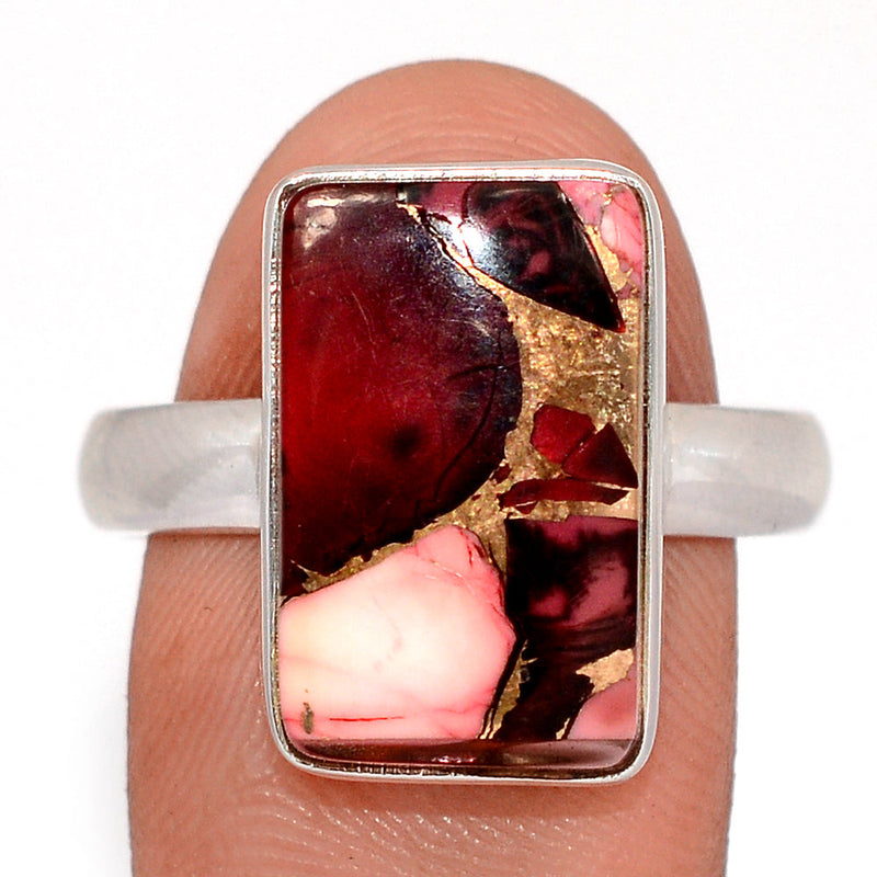 Red Rose Dahlia Turquoise Ring - RRDR8