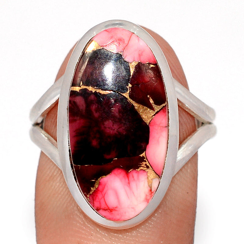 Red Rose Dahlia Turquoise Ring - RRDR9