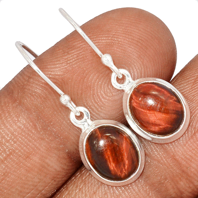 1.2" Red Tiger Eye Earrings - RTEE100