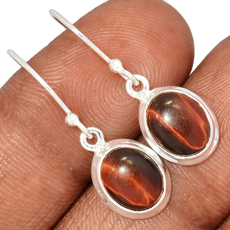 1.2" Red Tiger Eye Earrings - RTEE112