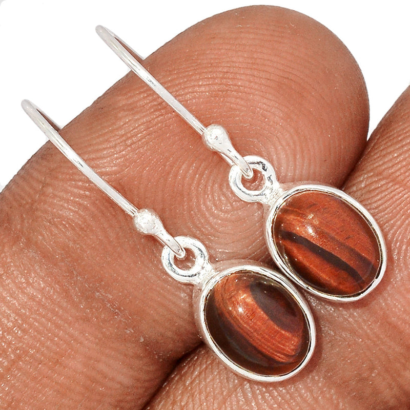 1.1" Red Tiger Eye Earrings - RTEE115
