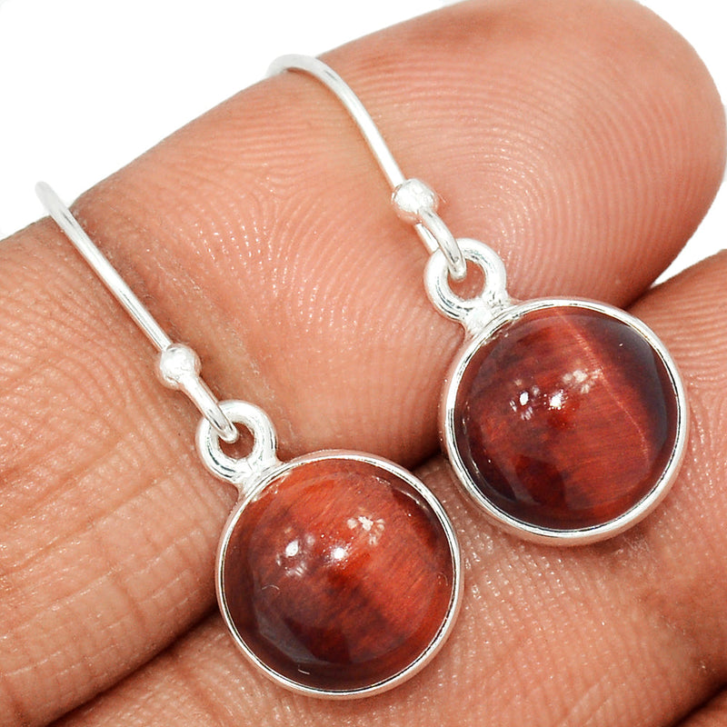1.1" Red Tiger Eye Earrings - RTEE63