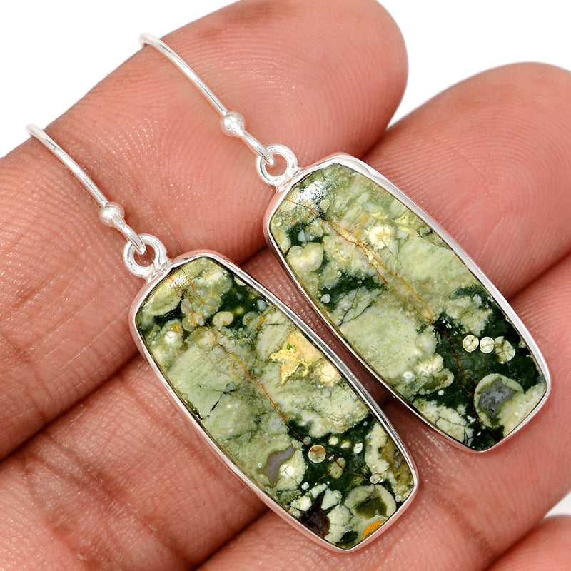 1.7" Lip Setting - Rhyolite Earrings - RYOE172