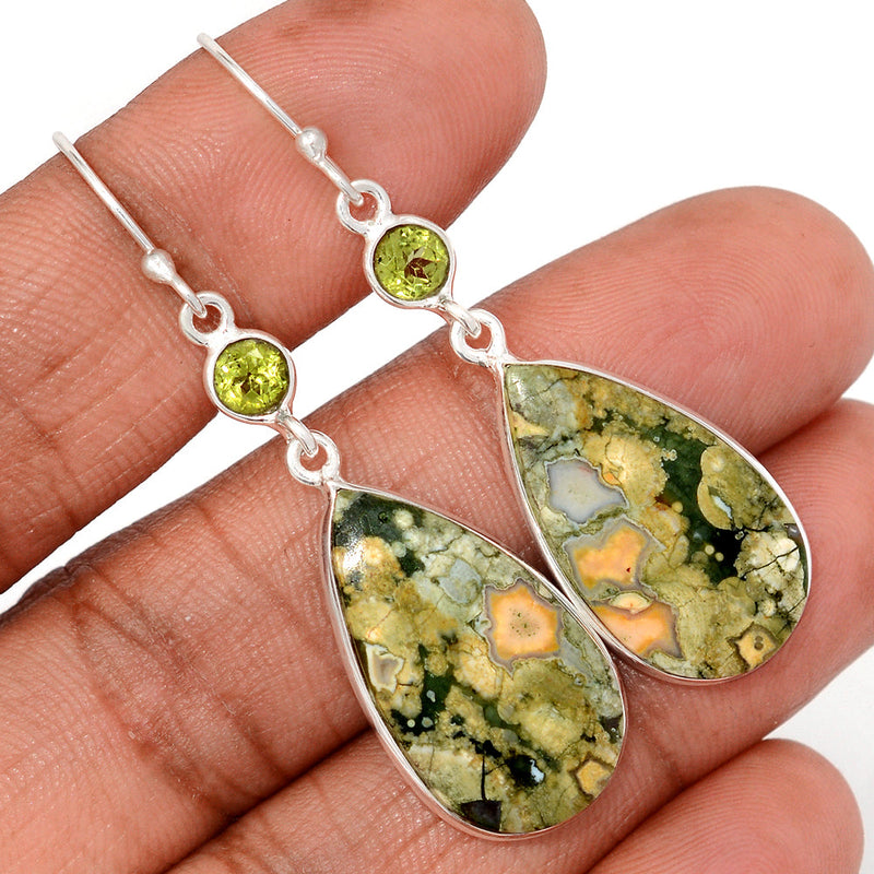 2.1" Lip Setting - Rhyolite Earrings - RYOE183