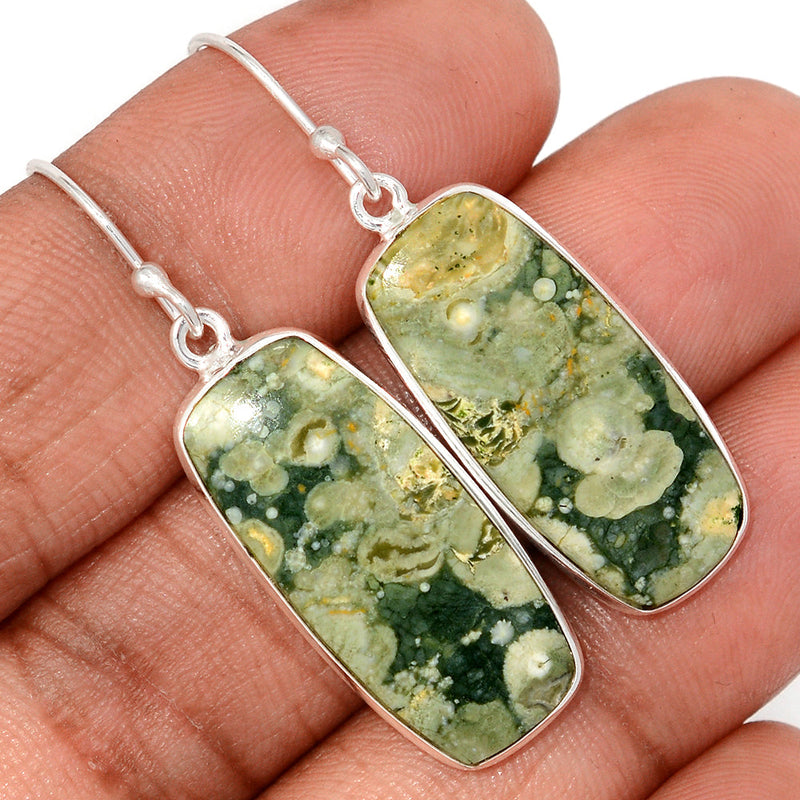 1.7" Lip Setting - Rhyolite Earrings - RYOE184