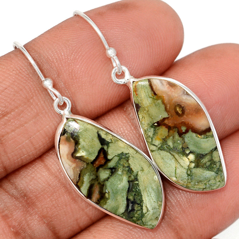 1.7" Lip Setting - Rhyolite Earrings - RYOE185