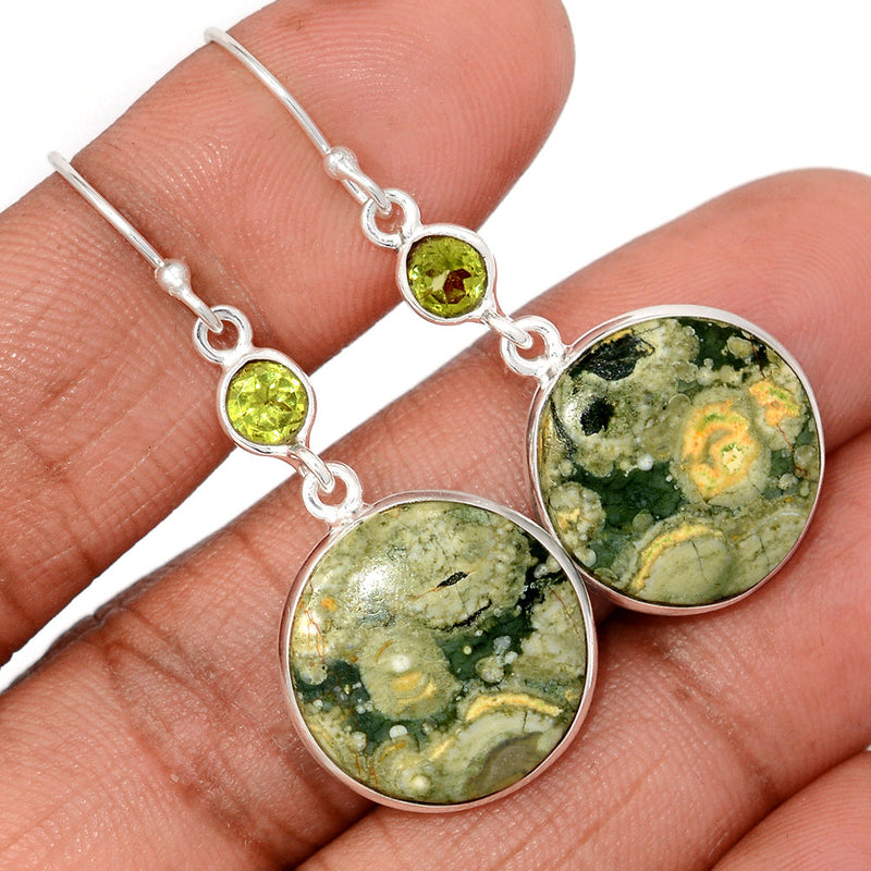 1.8" Lip Setting - Rhyolite Earrings - RYOE187