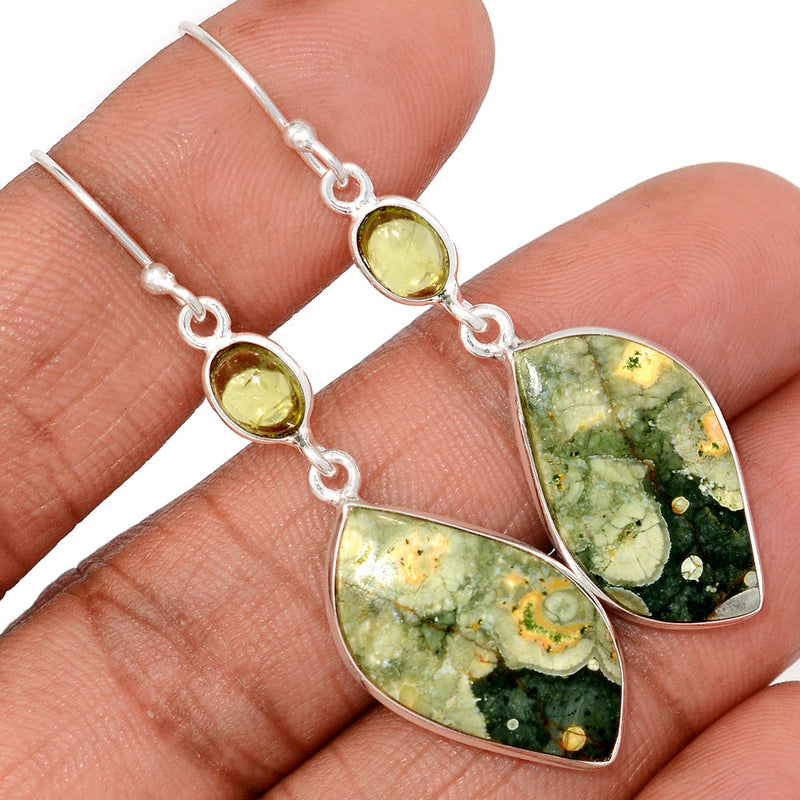 2.1" Lip Setting - Rhyolite Earrings - RYOE188