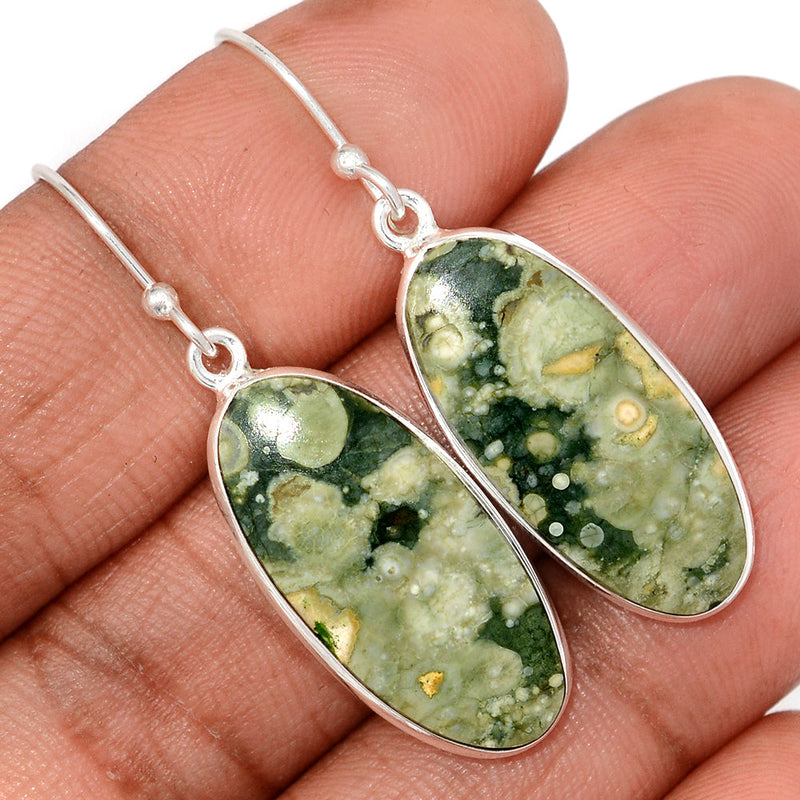 1.7" Lip Setting - Rhyolite Earrings - RYOE189