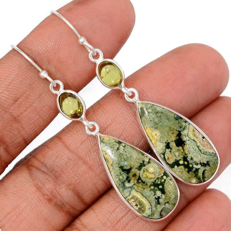 2.2" Lip Setting - Rhyolite Earrings - RYOE191