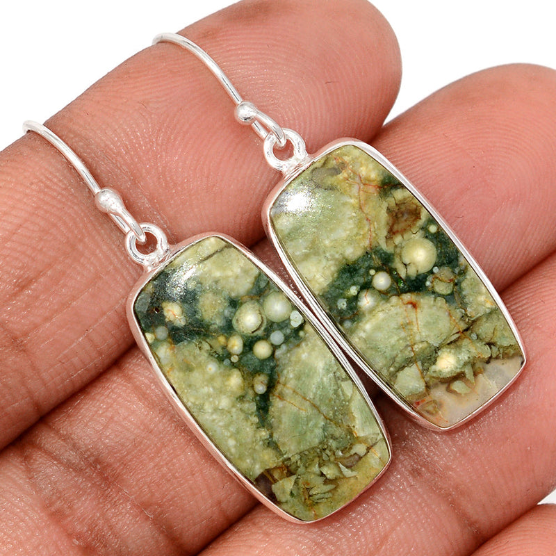1.6" Lip Setting - Rhyolite Earrings - RYOE192