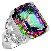 12*16 MM Octo - Mystic Topaz With CZ Ring - MTR2