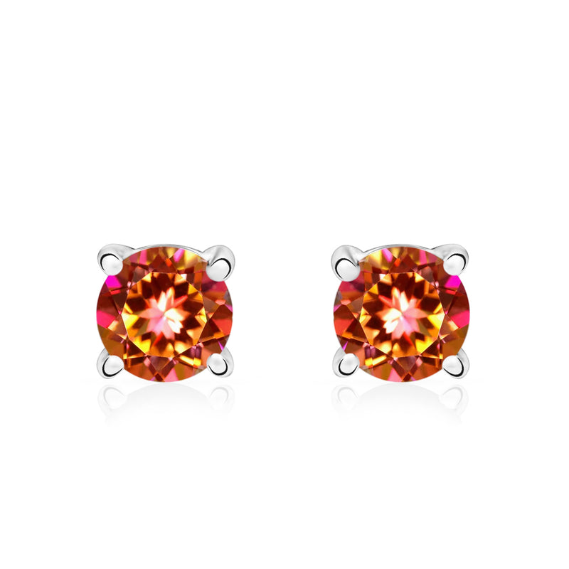 5*5 MM Round - Exotic Ecstasy Topaz Stud - SBC102-EET