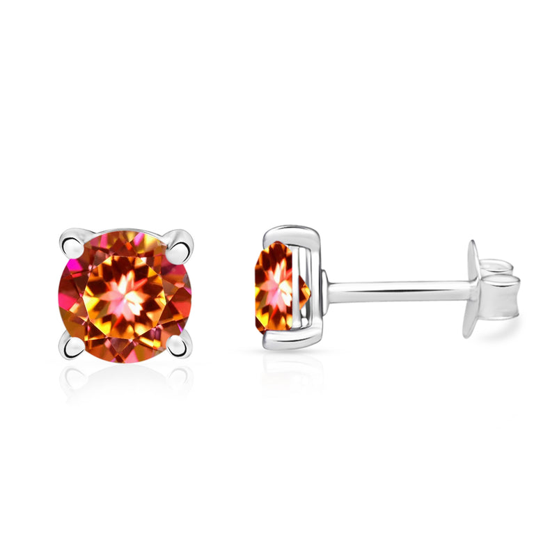 5*5 MM Round - Exotic Ecstasy Topaz Stud - SBC102-EET