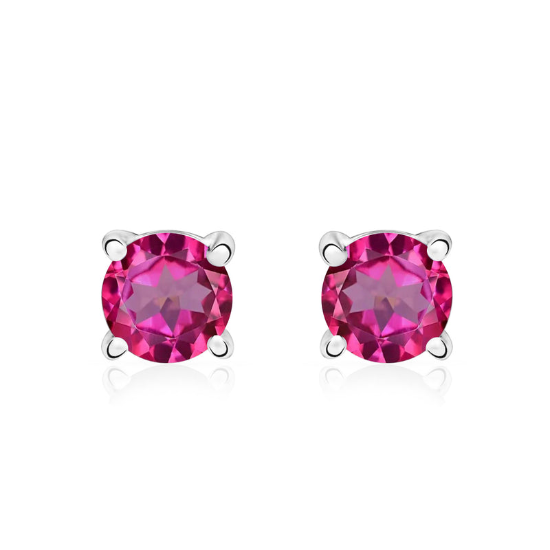 5*5 MM Round - Pink Topaz Stud - SBC102-PTZ Catalogue