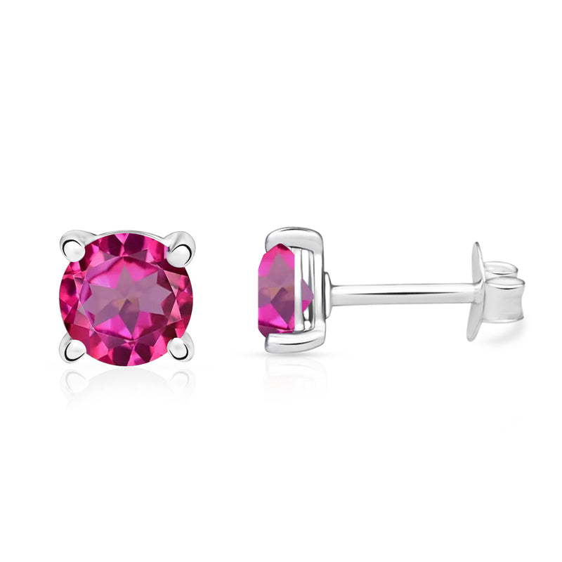5*5 MM Round - Pink Topaz Stud - SBC102-PTZ Catalogue