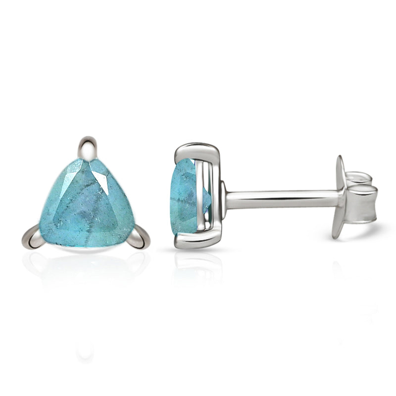4*4 MM Trillion - Aquamarine Faceted Stud - SBC104-AQF Catalogue