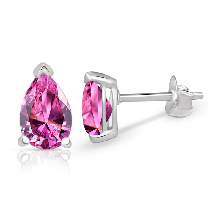 6*4 MM Pear - Pink Tourmaline Faceted Studs - SBC105-PT Catalogue
