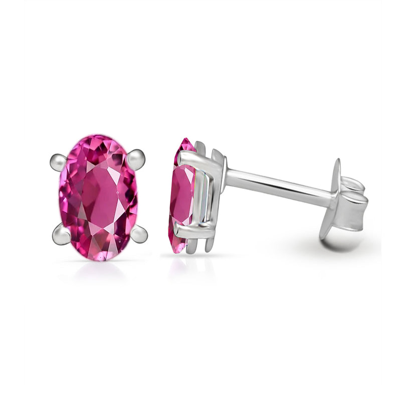 5*3 MM Oval - Pink Tourmaline Faceted Studs - SBC110-PT Catalogue