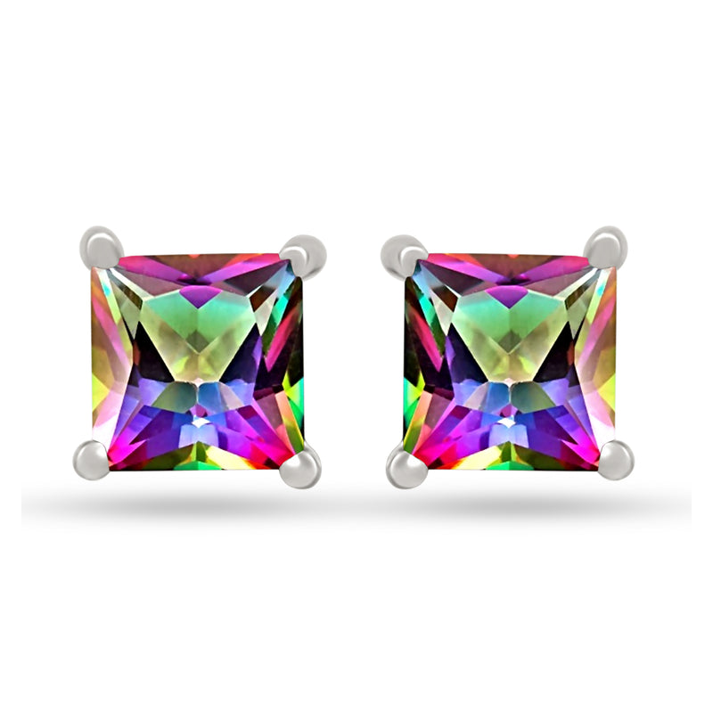 5*5 MM Square - Mystic Topaz Studs - SBC119-MT Catalogue