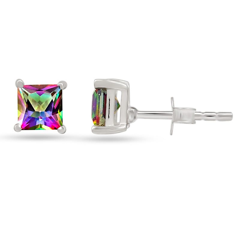 5*5 MM Square - Mystic Topaz Studs - SBC119-MT Catalogue