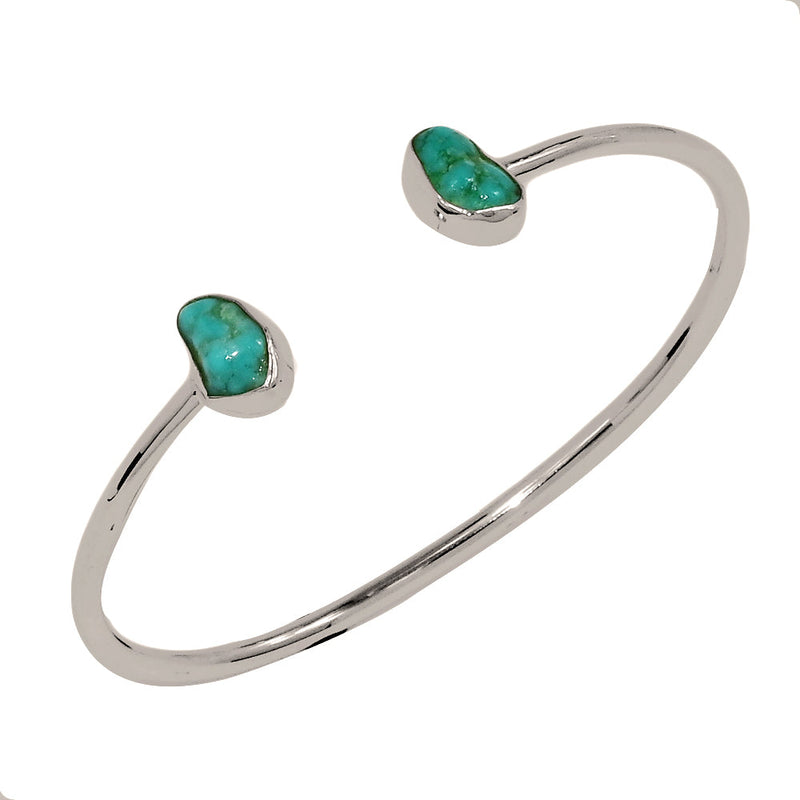 Kingman Tourquoise Rough Bangle / Bracelets - SBTB139