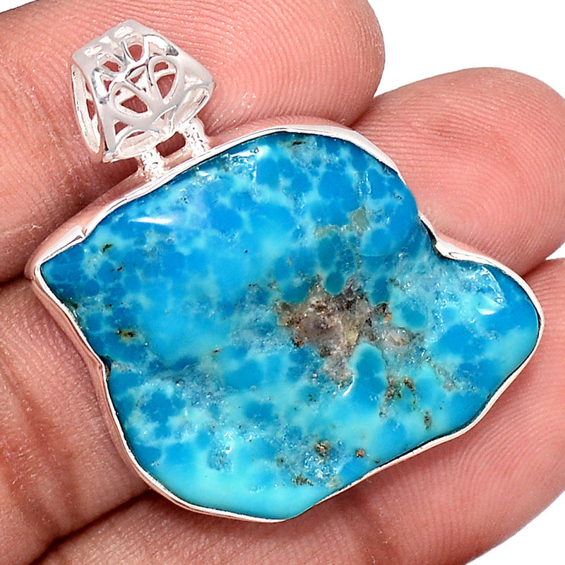 1.3" Kingman Turquoise Rough Pendants - SBTP1035