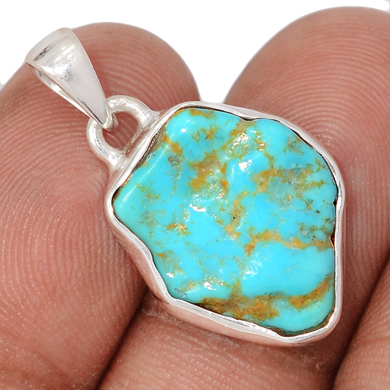 1.1" Kingman Turquoise Rough Pendants - SBTP1359