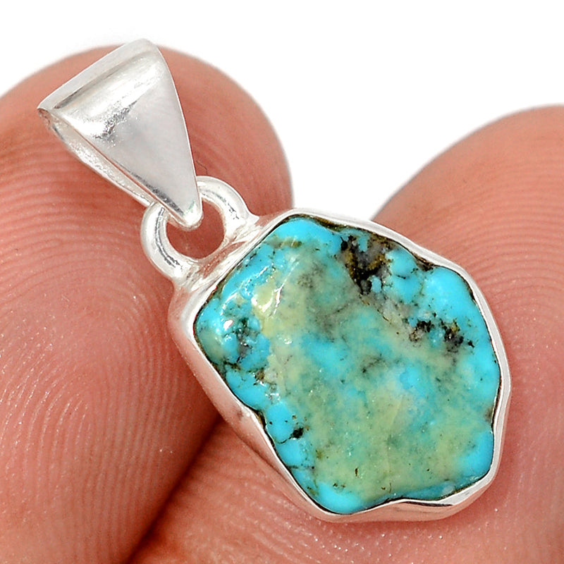 1" Kingman Turquoise Rough Pendants - SBTP1362
