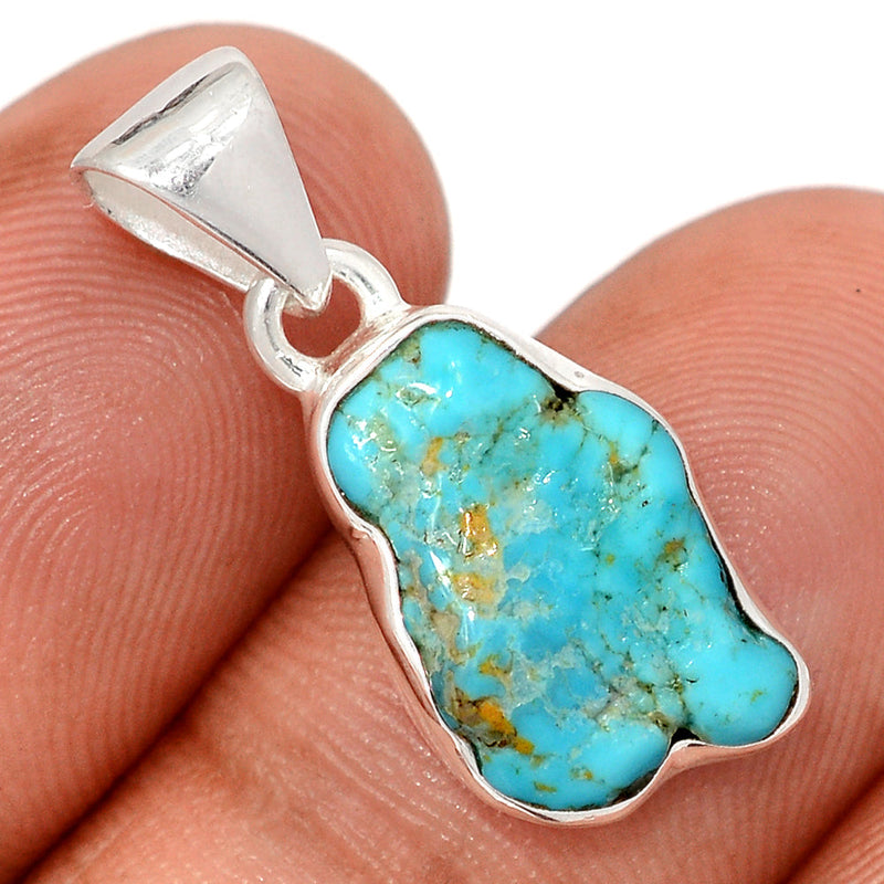 1" Kingman Turquoise Rough Pendants - SBTP1365