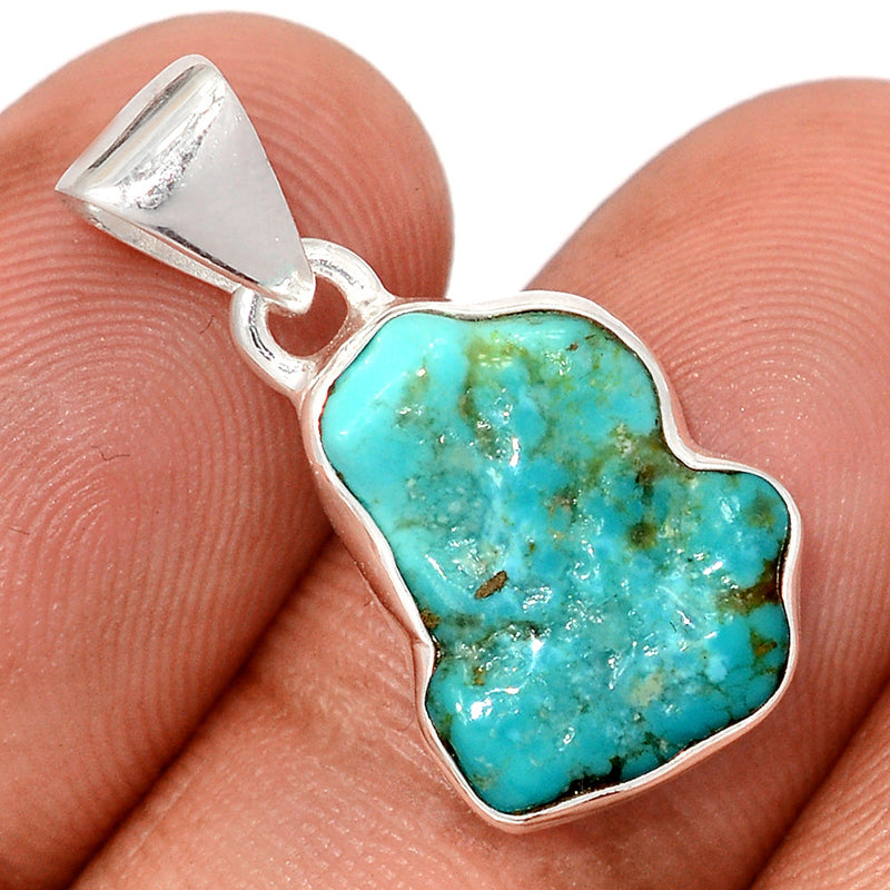 1" Kingman Turquoise Rough Pendants - SBTP1378