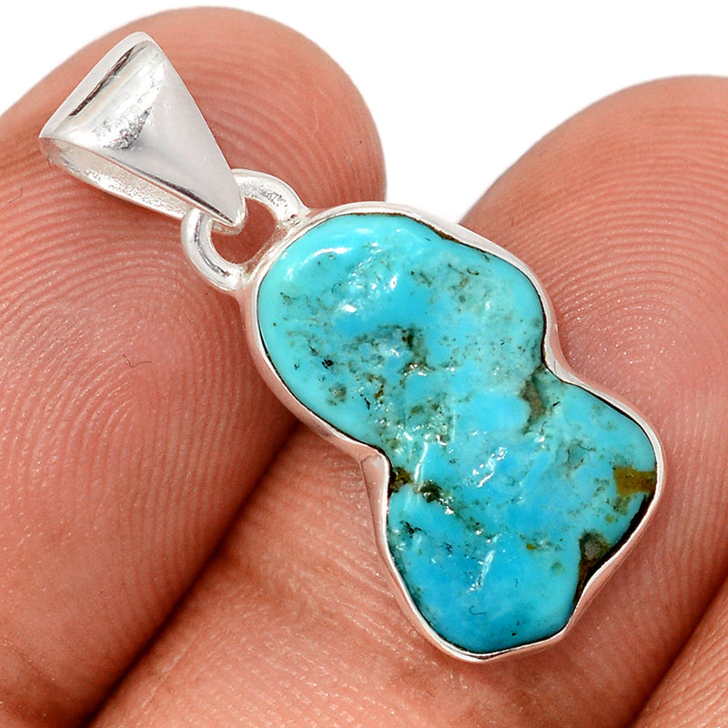 1.1" Kingman Turquoise Rough Pendants - SBTP1382