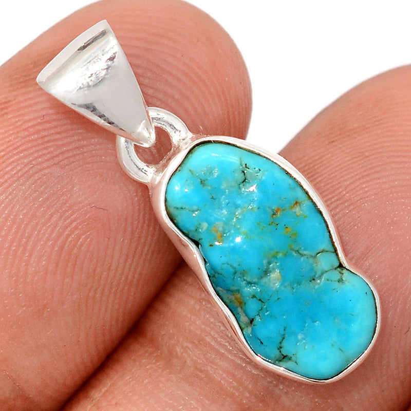 1.1" Kingman Turquoise Rough Pendants - SBTP1396