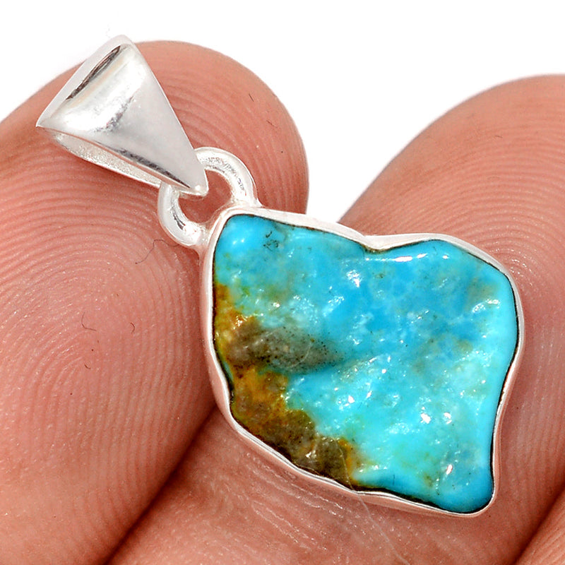 1.1" Kingman Turquoise Rough Pendants - SBTP1401