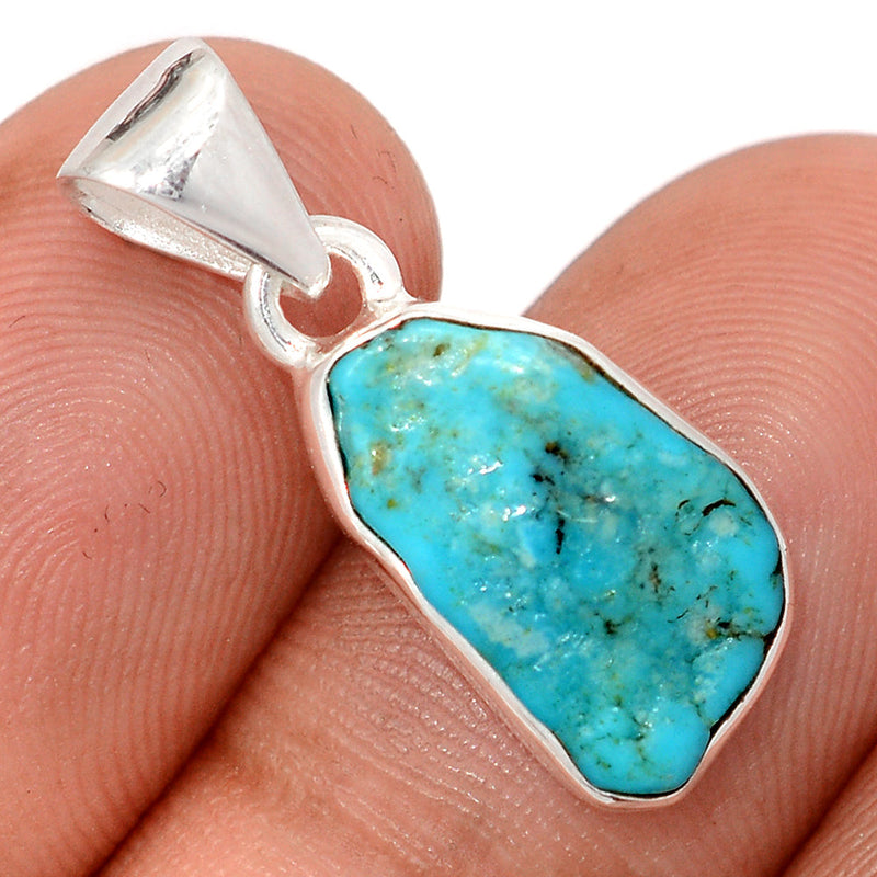 1" Kingman Turquoise Rough Pendants - SBTP1406