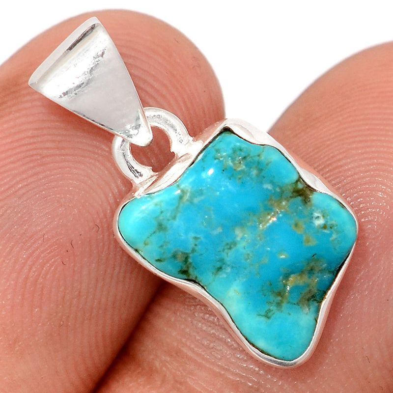 1" Kingman Turquoise Rough Pendants - SBTP1409
