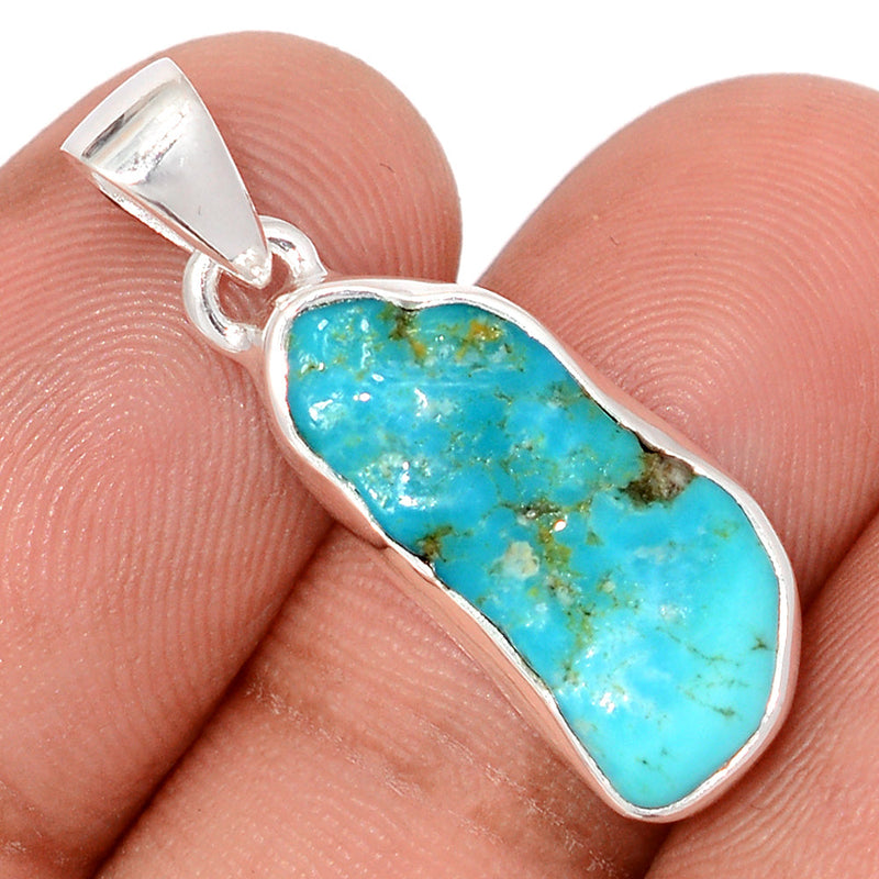 1.1" Kingman Turquoise Rough Pendants - SBTP1413