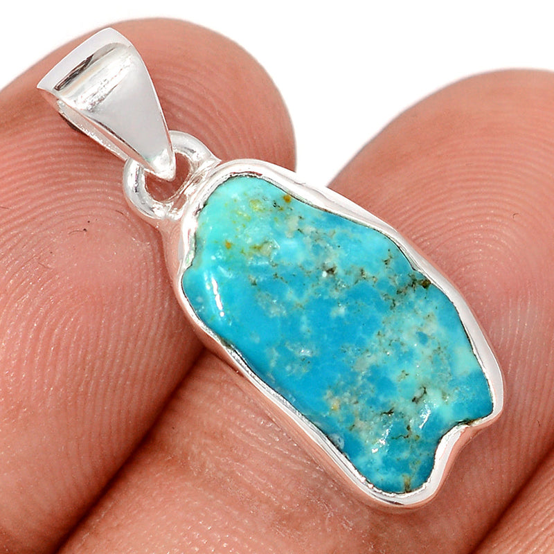1.1" Kingman Turquoise Rough Pendants - SBTP1439