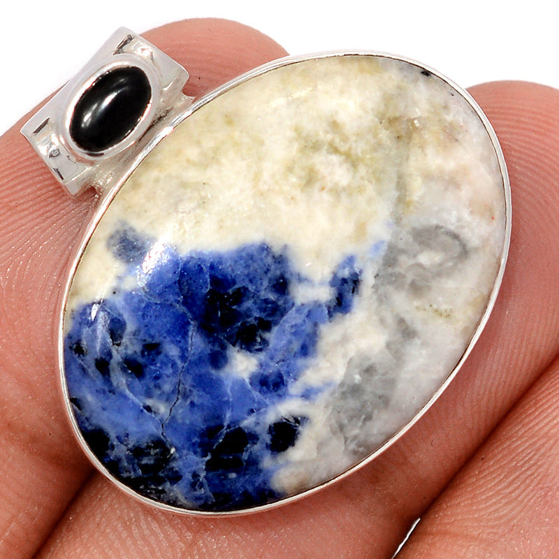 1.1" Sodalite & Black Onyx Pendants - SDOP817