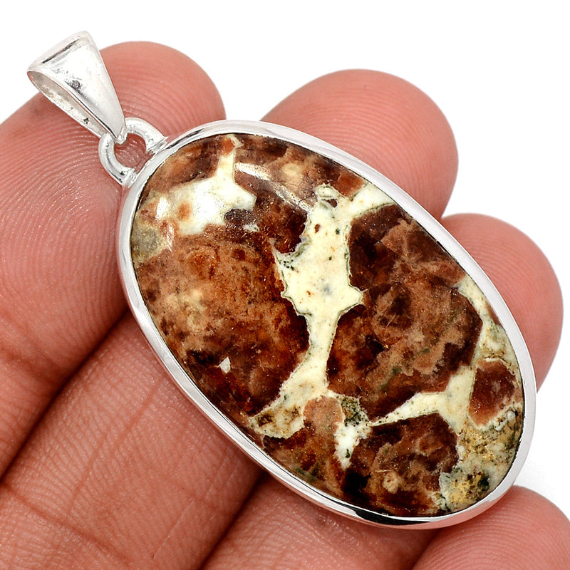 2" Spessartine Garnet In Limestone Pendants - SGIP265