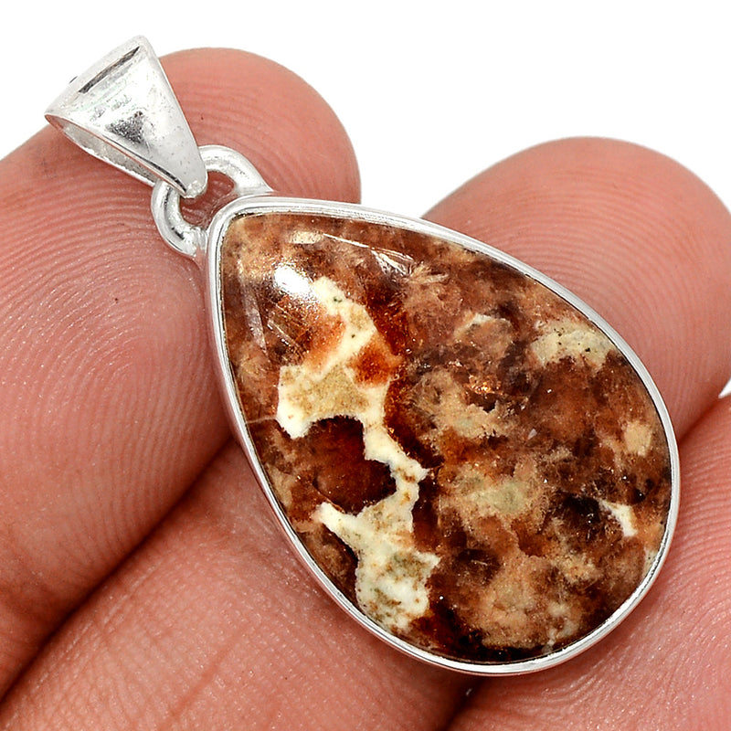 1.3" Spessartine Garnet In Limestone Pendants - SGIP279