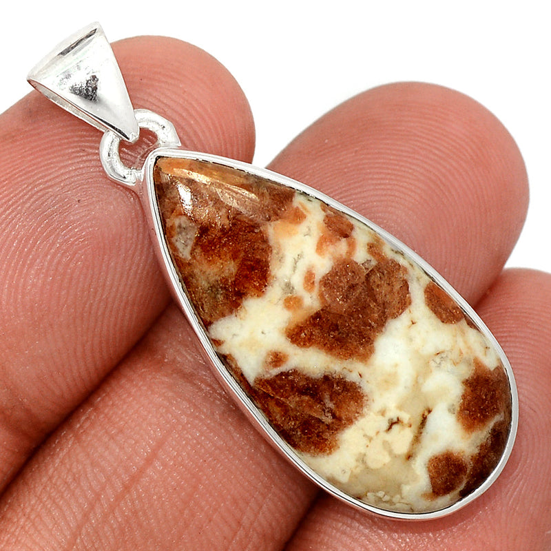 1.6" Spessartine Garnet In Limestone Pendants - SGIP280