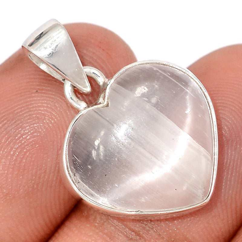 1" Heart - Selenite Cat&