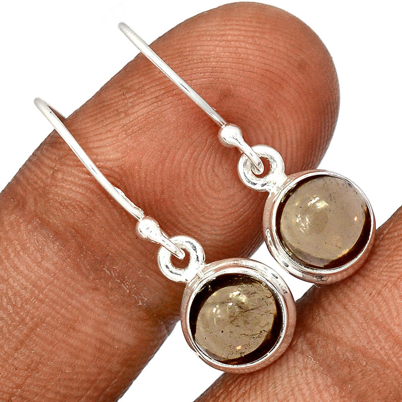 1.1" Smokey Quartz Cabochon Earrings - SMCE167