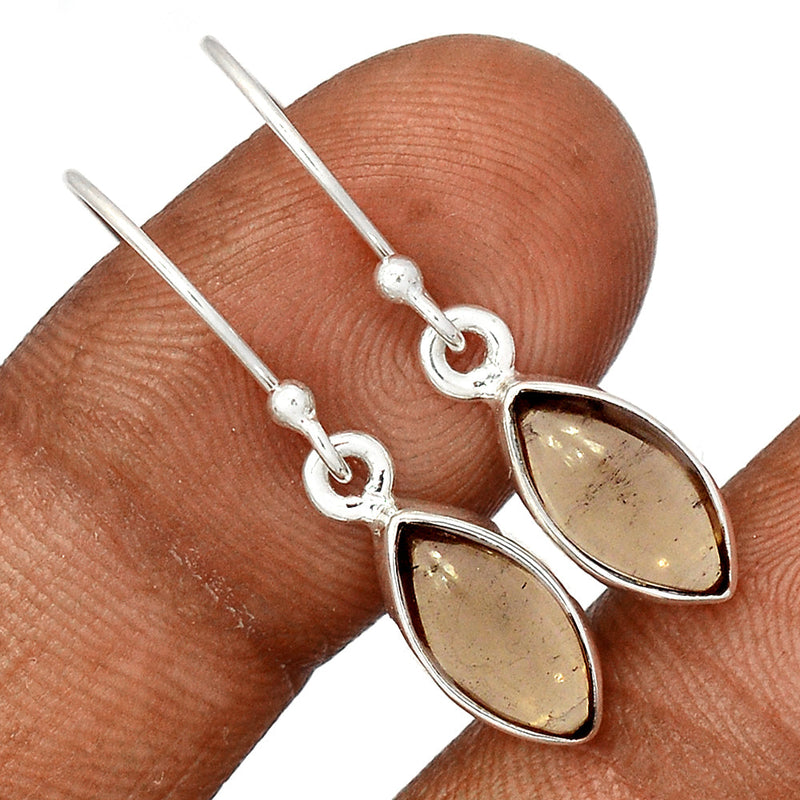 1.2" Smokey Quartz Cabochon Earrings - SMCE176