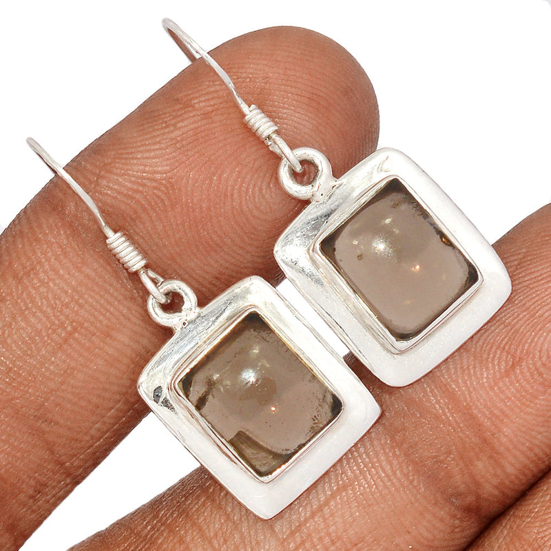 1.5" Diva - Smokey Quartz Cabochon Earrings - SMCE200