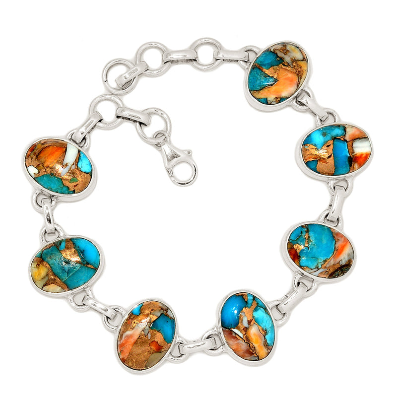 8.3" Spiny Oyster Arizona Turquoise Bracelets - SOTB17