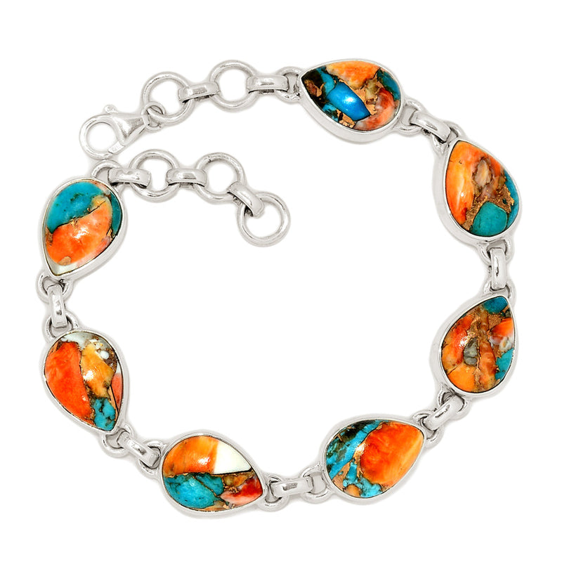 8.6" Spiny Oyster Arizona Turquoise Bracelets - SOTB22