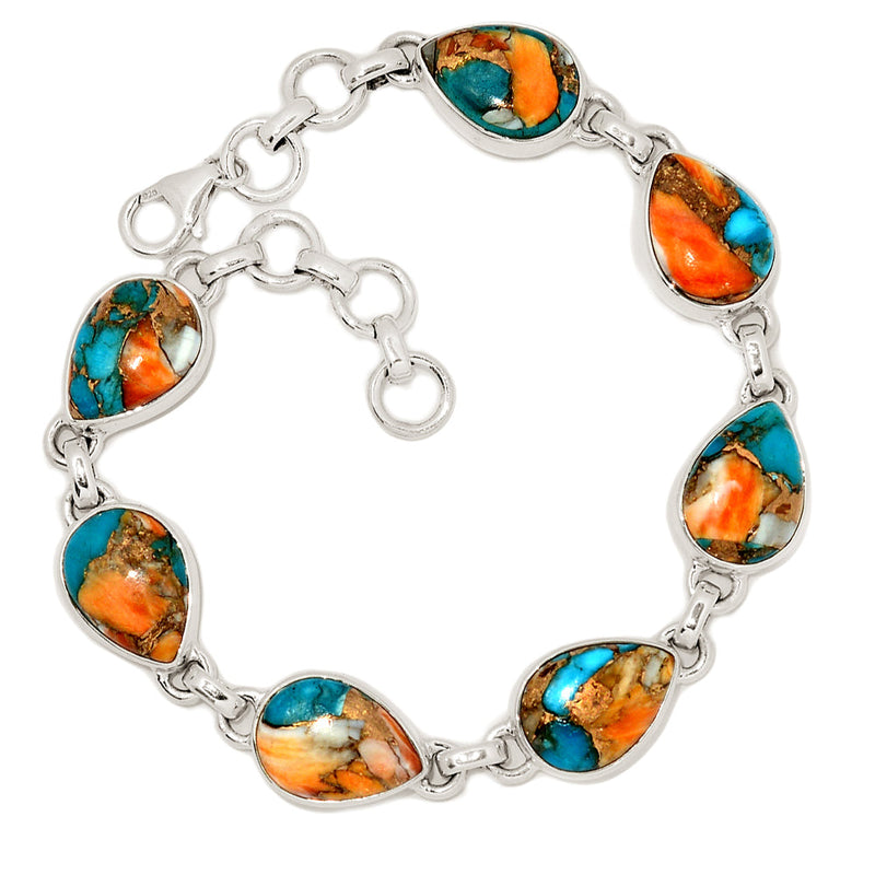8.6" Spiny Oyster Arizona Turquoise Bracelets - SOTB29