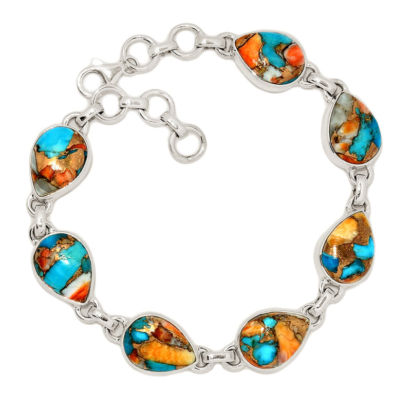 8.7" Spiny Oyster Arizona Turquoise Bracelets - SOTB30